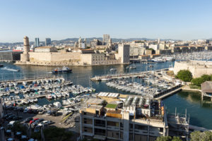 Le vieux de Marseille vu de la terrasse du Sofitel Fréderic Campo